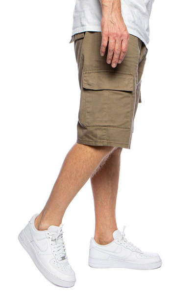 Mass Denim Szorty Cargo Shorts straight fit - beżowe