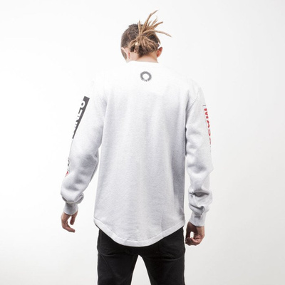 Mass Denim BLAKK bluza sweatshirt Conversion Long crewneck extra light heather grey