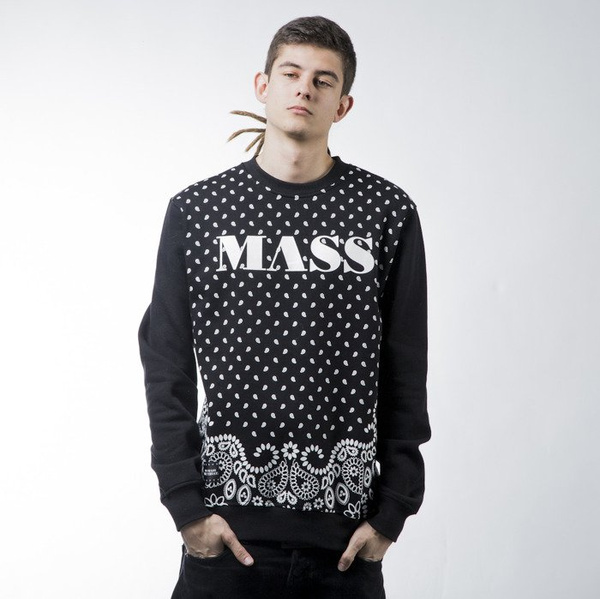 Mass Denim sweatshirt bluza  Bandana crewneck black BLAKK