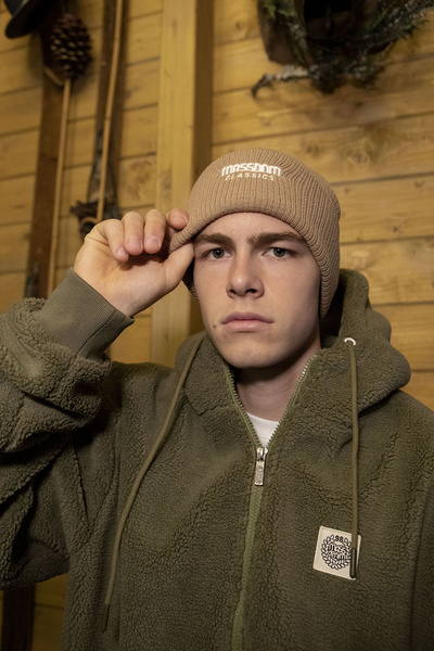 Mass DNM kurtka Patch Teddy Hoody Zip Jacket - khaki