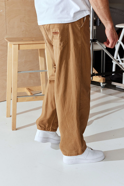 Mass DNM spodnie Pants Clamber Baggy Fit - brązowe