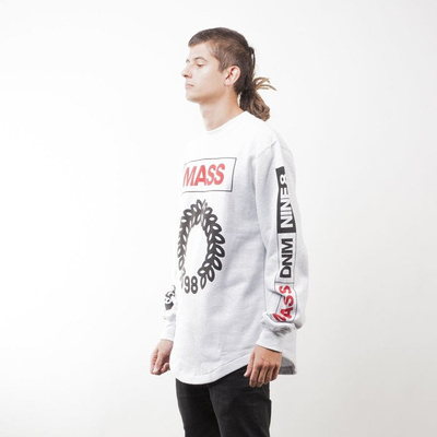 Mass Denim BLAKK bluza sweatshirt Conversion Long crewneck extra light heather grey