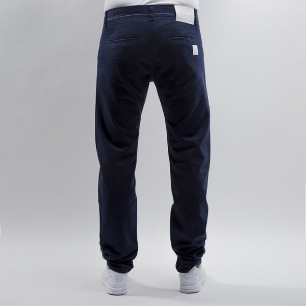Mass Denim spodnie chino Base straight fit navy