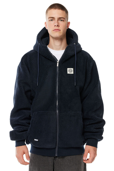 Mass DNM kurtka Patch Teddy Hoody Zip Jacket - granatowa