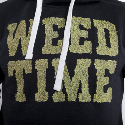 Mass Denim bluza hoody Weed Time black
