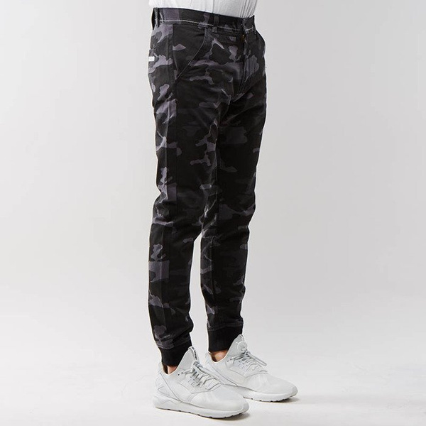 Mass DNM spodnie Classics Joggers Chino Sneaker Fit - black camo