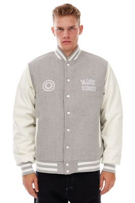 Mass DNM kurtka Jacket Athletic Baseball - jasnoszara