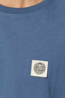 Mass Denim Patch T-shirt stalowa