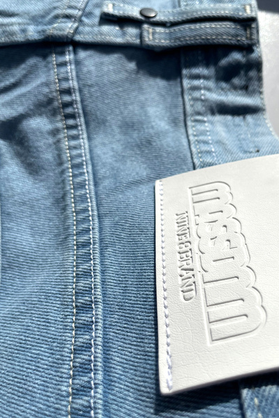 Mass DNM szorty Box Jeans Shorts relax fit - jasnoniebieskie