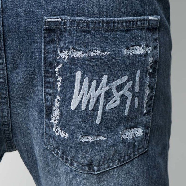 Mass DNM spodnie Street Sign Joggers Jeans Trap Fit - distressed denim