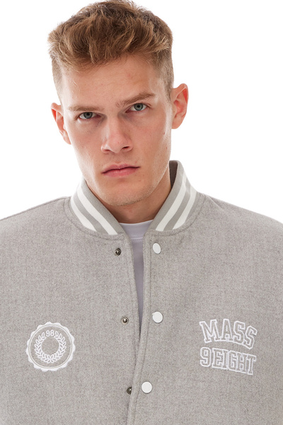 Mass DNM kurtka Jacket Athletic Baseball - jasnoszara
