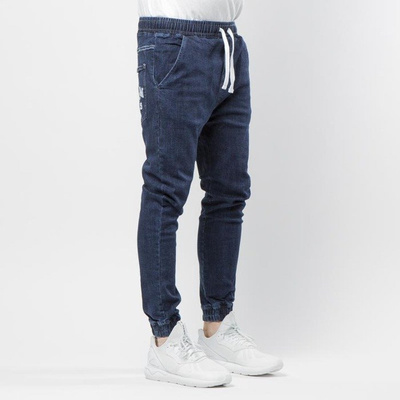 Mass DNM spodnie Joggers Jeans Sneaker Fit - dark blue