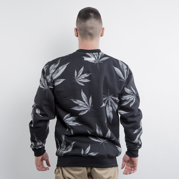 Mass Denim bluza crewneck Blvck Weed crewneck black