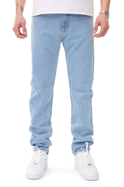 Mass DNM spodnie Signature 2.0 Jeans Tapered Fit - jasnoniebieskie