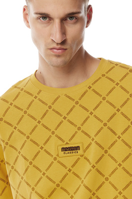 Mass Denim Monogram T-shirt zółta