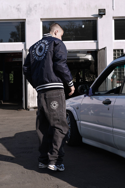 Mass DNM kurtka zimowa Elementary Satin Jacket - granatowa