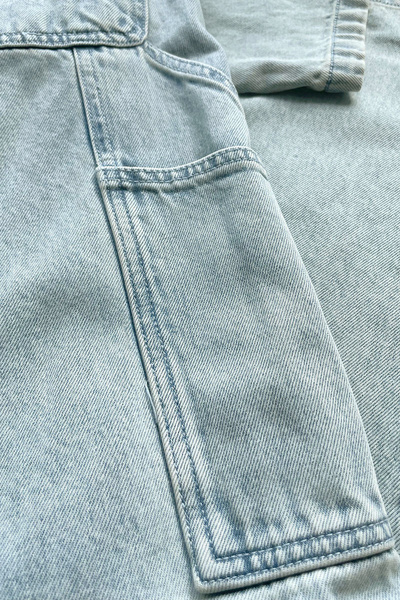 Mass DNM spodnie Wall Jeans Extra baggy Fit - jasnoniebieskie