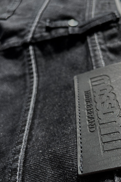 Mass DNM spodnie Jeans Slang Baggy Fit - sprane czarne