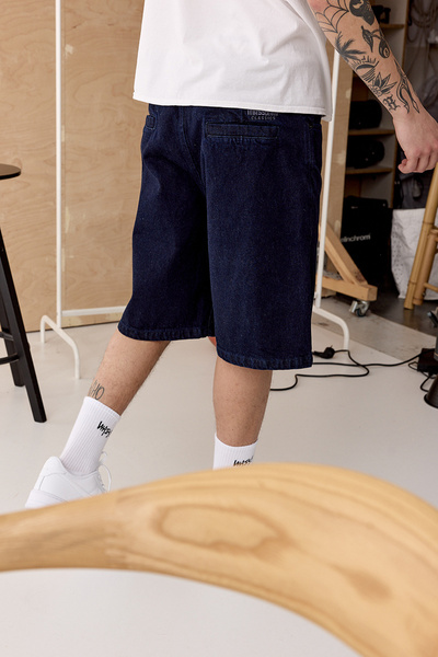 Mass DNM szorty Casual Jeans Shorts loose fit - granatowe