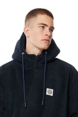 Mass DNM kurtka Patch Teddy Hoody Jacket - granatowa