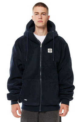 Mass DNM kurtka Patch Teddy Hoody Zip Jacket - granatowa