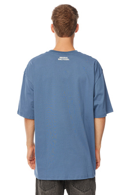 Mass Denim Patch T-shirt stalowa