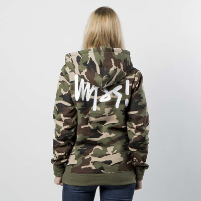 Mass DNM damska bluza Sweatshirt Hoody Half Zip Signature WMNS - woodland camo