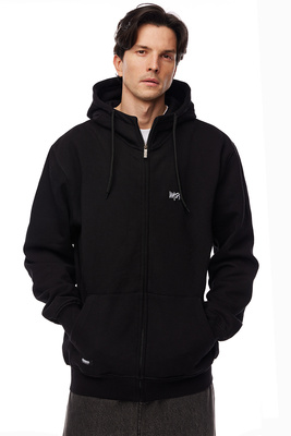 Mass DNM bluza Sweatshirt Signature Patch Zip Hoody - czarna