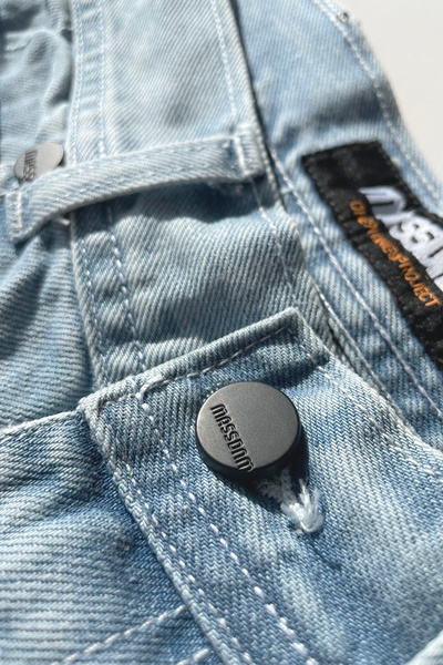 Mass DNM spodnie Jeans Target Baggy Fit - niebieskie