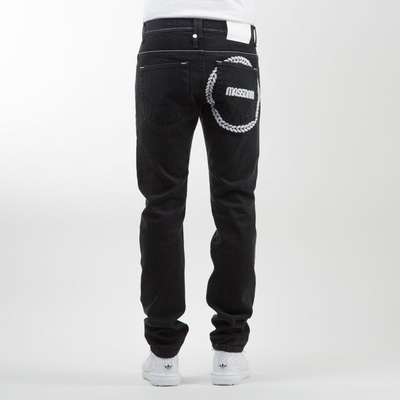 Mass Denim spodnie Jeans Ring tapered fit rinse black