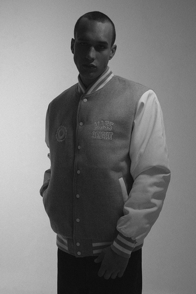 Mass DNM kurtka Jacket Athletic Baseball - ciemnoszara