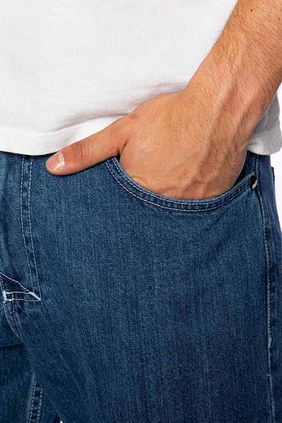 Mass DNM spodnie Jeans Craft Baggy Fit - niebieskie