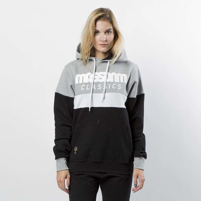 Mass DNM bluza damska Sweatshirt Hoody Respect WMNS - light heather grey / black