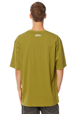 Mass Denim Pocket sign T-shirt oliwkowa