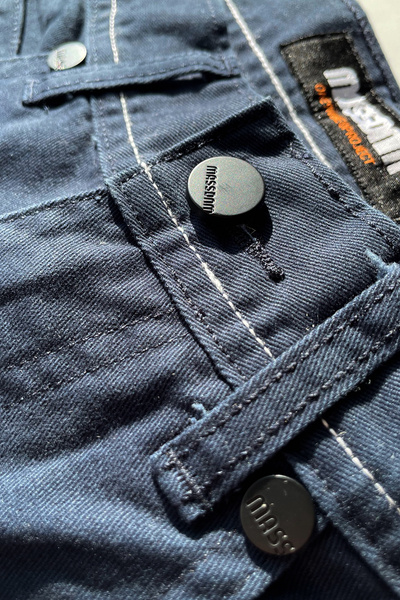 Mass DNM szorty Slang Shorts baggy fit - granatowe