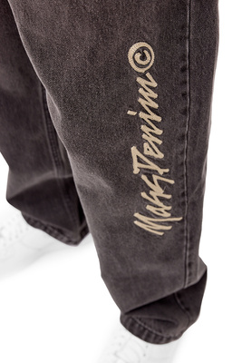 Mass DNM spodnie Jeans Initials Extra Baggy Fit - sprane czarne