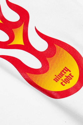 Mass DNM bluza Sweatshirt Fire Hoody - biała