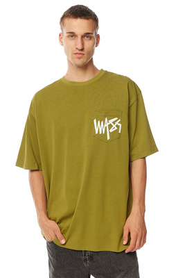 Mass Denim Pocket sign T-shirt oliwkowa