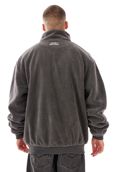 Mass DNM kurtka Patch Teddy Zip Jacket - szara