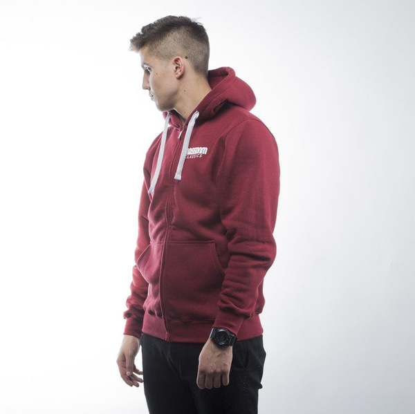 Mass Denim bluza sweatshirt Classics zip hoody claret