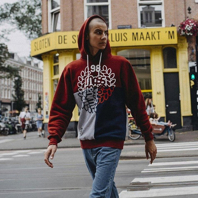 Mass DNM bluza Sweatshirt Hoody Puzzle - claret