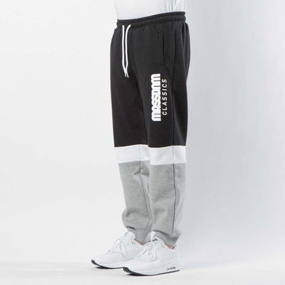 Mass DNM spodnie dresowe Respect Sweatpants Regular Fit - light heather grey / black