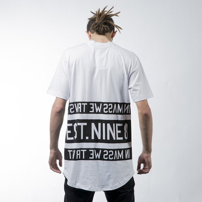 Mass Denim t-shirt koszulka Dyme long fit white BLAKK