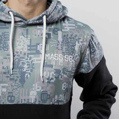 Mass DNM bluza Sweatshirt Hoody Pixel - black / multicolor 