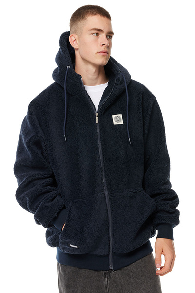 Mass DNM kurtka Patch Teddy Hoody Zip Jacket - granatowa