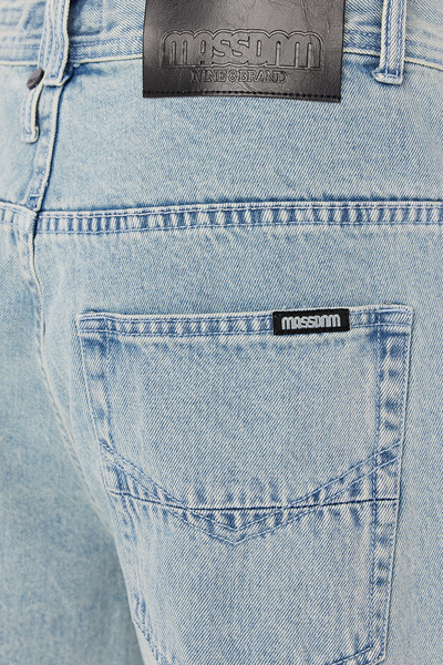 Mass DNM szorty Slang Jeans Shorts baggy fit - jasnoniebieskie