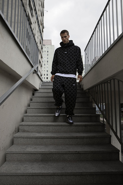 Mass DNM spodnie dresowe Monogram Baggy Fit Sweatpants - czarne