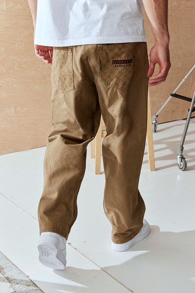 Mass DNM spodnie Pants Nexus Extra Baggy Fit - beżowe