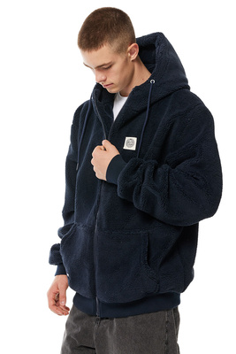 Mass DNM kurtka Patch Teddy Hoody Zip Jacket - granatowa