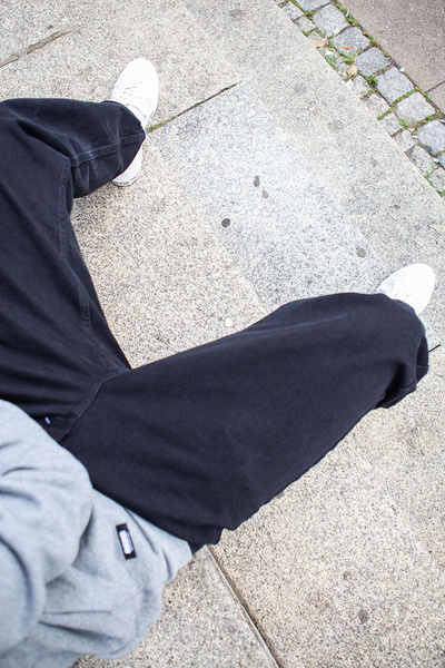 Mass DNM spodnie Jeans Slang Baggy Fit - czarne